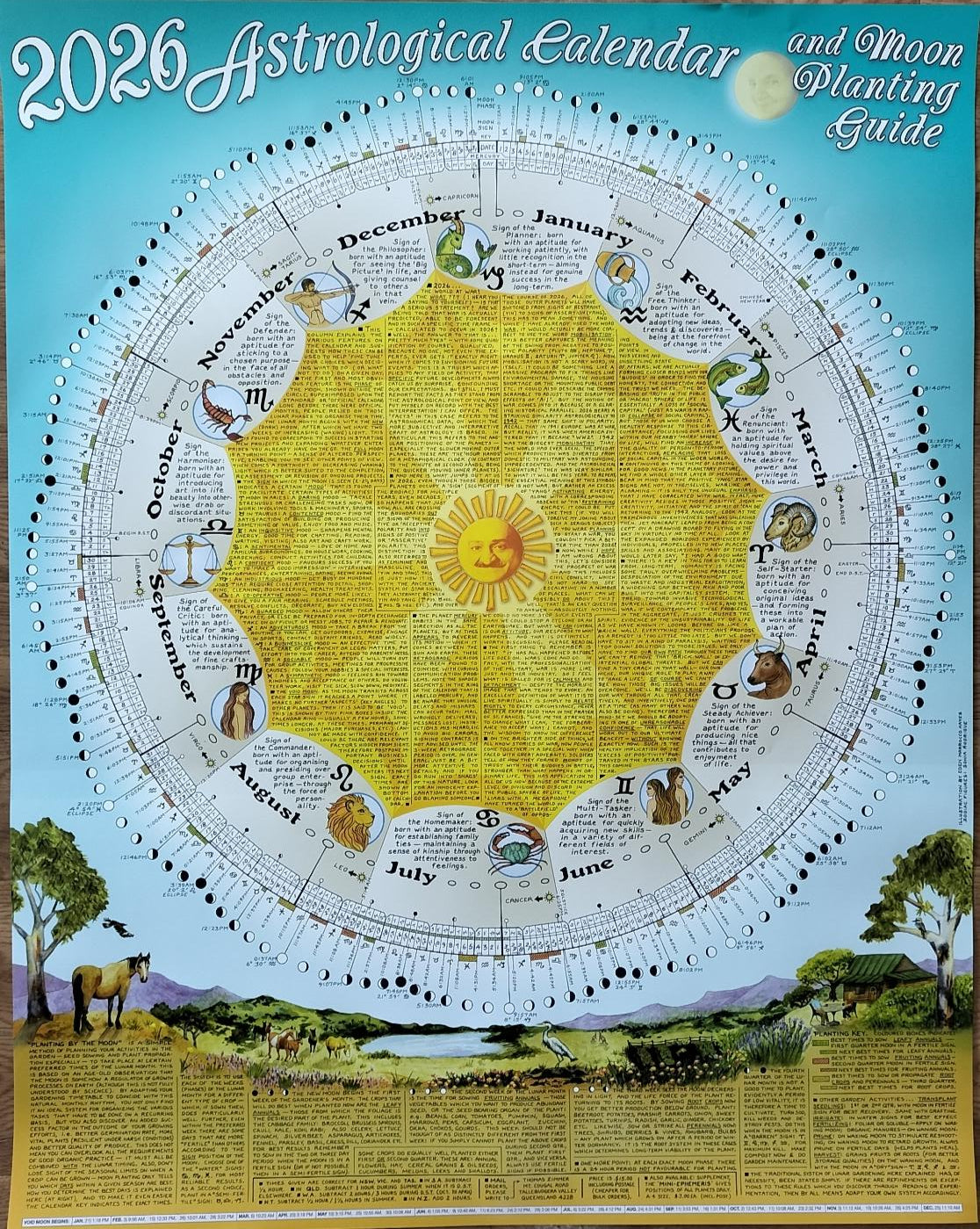 planting seeds with the moon 2026 Astrological Calendar and Moon Planting Guide by Thomas Zimmer